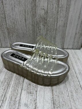 Zara gummy platforms with multi straps